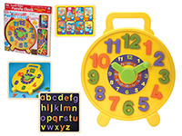 TEACH TIME PUZZLE CLOCK WITH LEARNING LETTERS